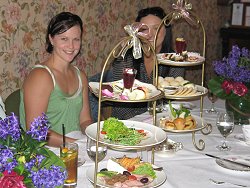 Girls with gluten free high tea