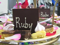 Ruby wedding party